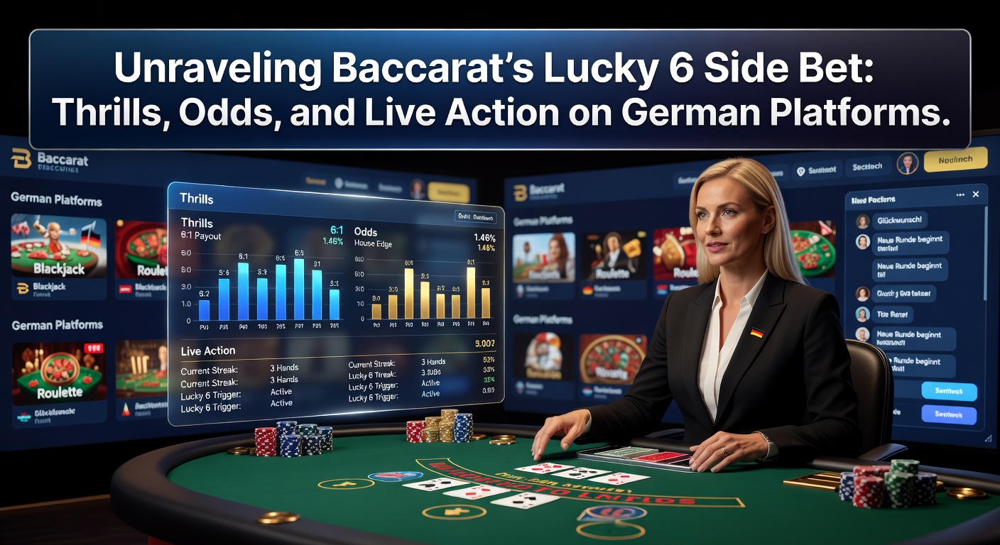 Grafik mit Baccarat Odds-Tabelle für Lucky 6, farbcodiert mit grünen Gewinnzonen und roten Risikobereichen